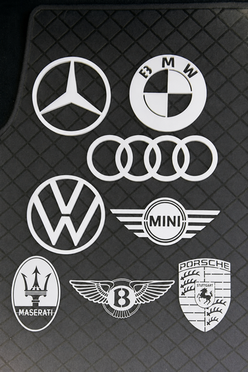 3D Geprinte Auto Logo Mallen voor Automatten – Mercedes, BMW, Audi, VW, Bentley, Porsche, Maserati, Lamborghini & MINI | Premium Car Detail Accessoires