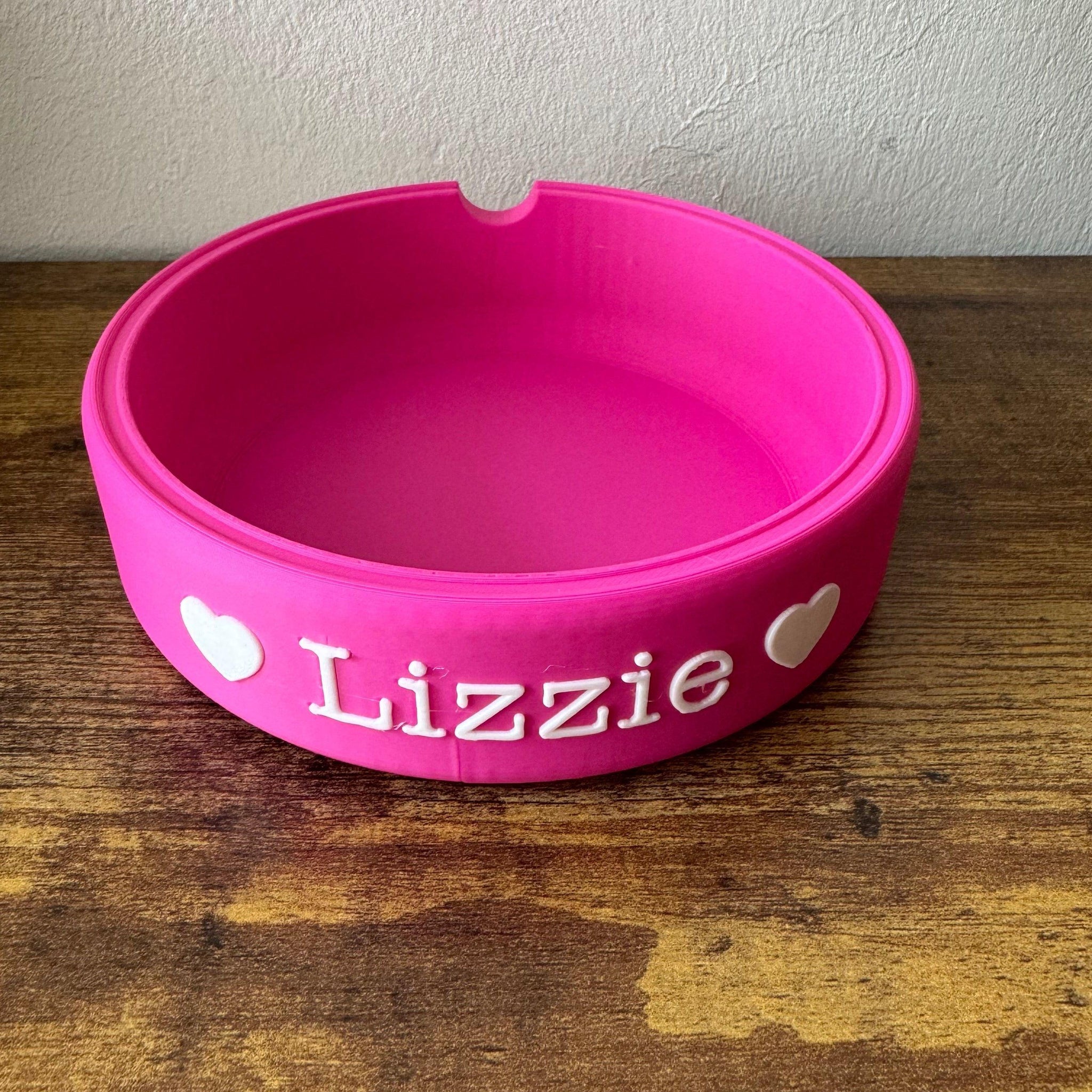 Personalized cat food and water bowl