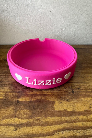 Personalized cat food and water bowl
